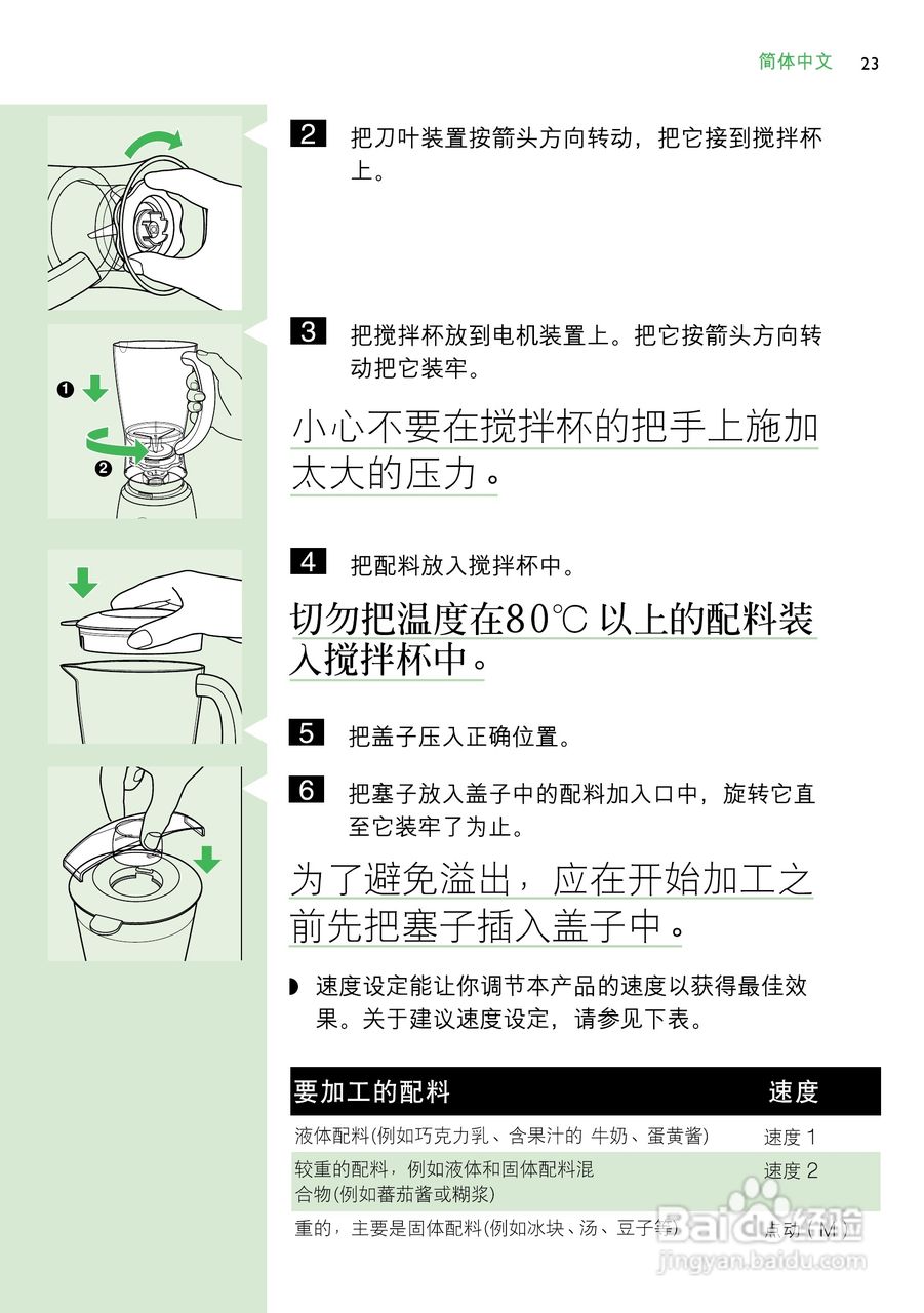 飞利浦HR2864搅拌机使用说明书:[3]