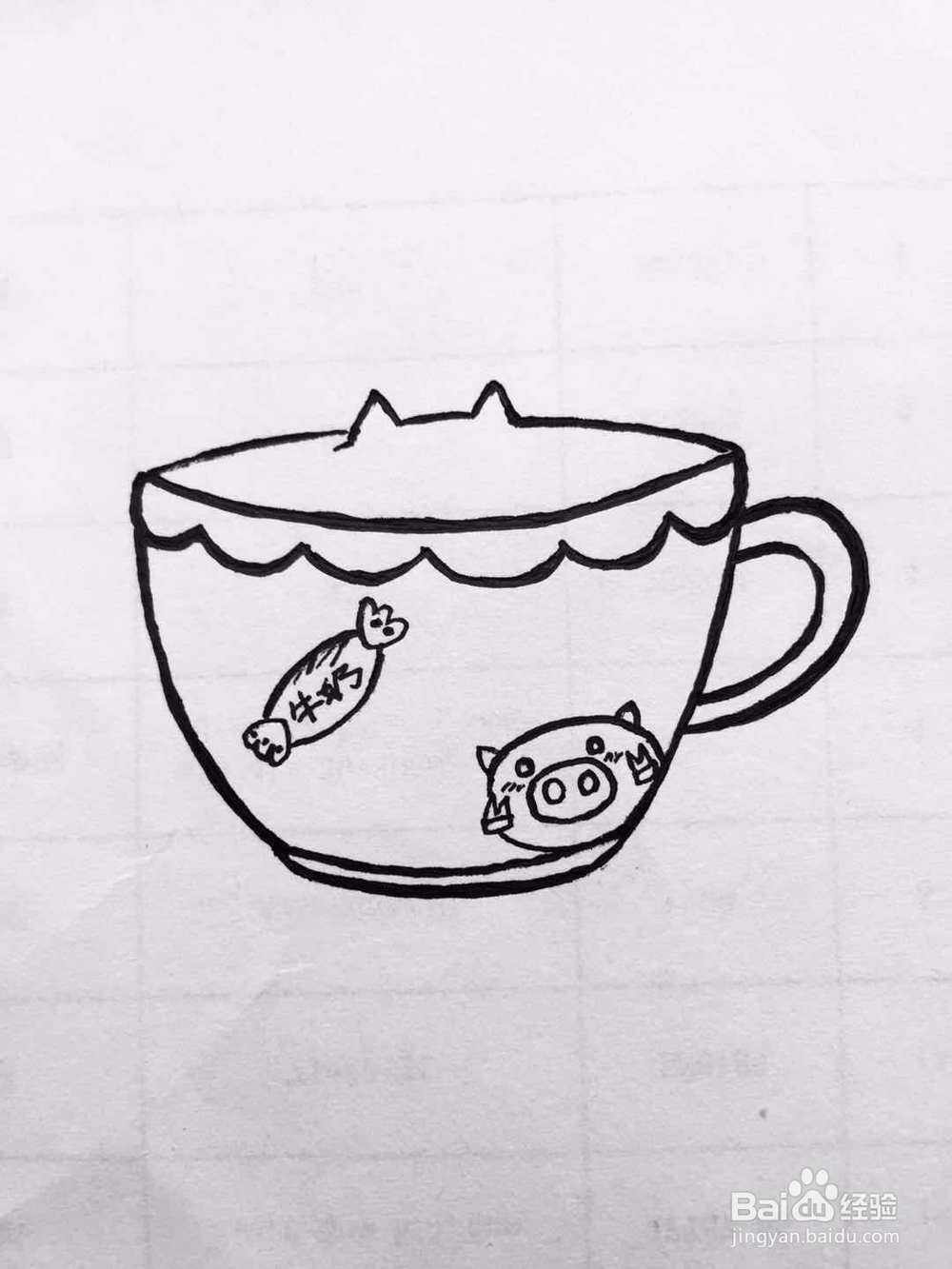 茉莉手绘之可爱萌茶杯