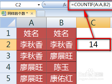 excel如何快速统计一列中相同数值出现的个数