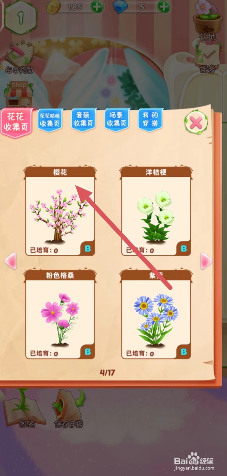 花花姑娘之魔法花园怎么查看樱花的简介