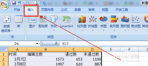 做好的Excel表格如何直接插入柱形图
