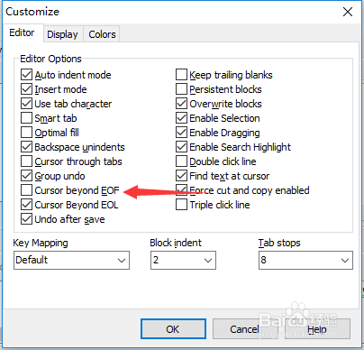 DzSoft PHP Editor怎么设置光标超出eof