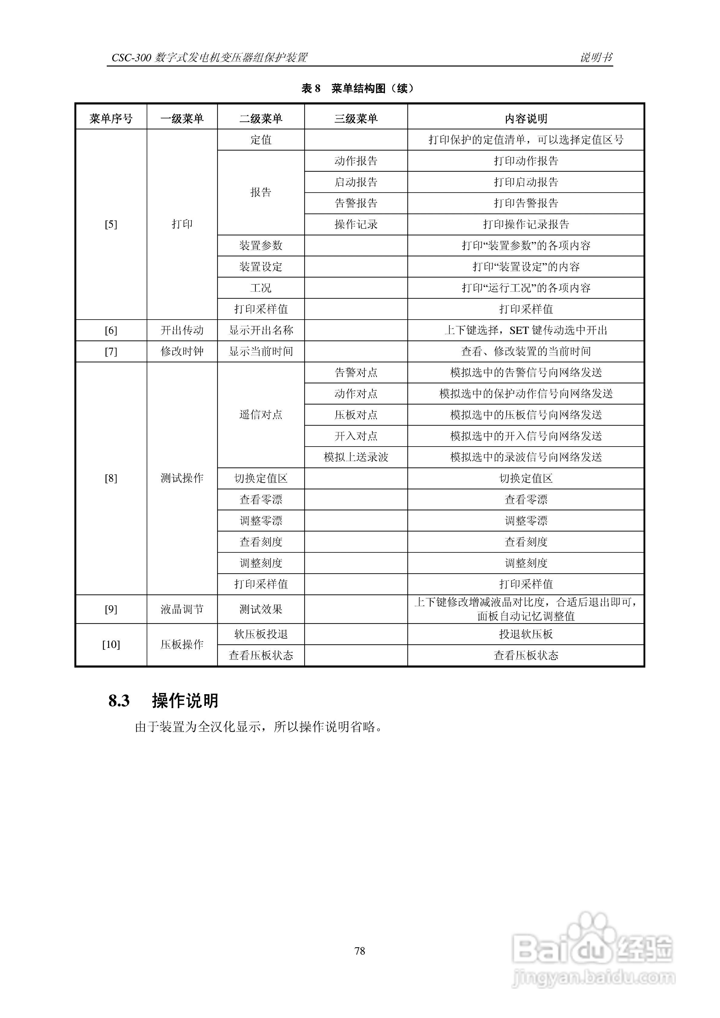 四方CSC-300数字式发电机变压器组保护装置说明书:[9]