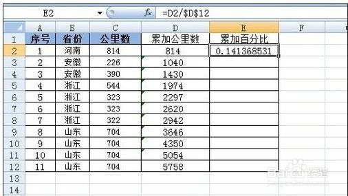 excel中如何利用函数计算累加数据