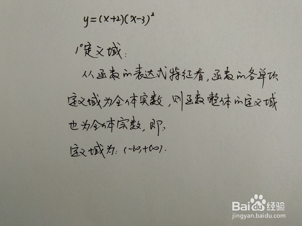 如何画出函数y=(x+2)(x-3)^2的图像