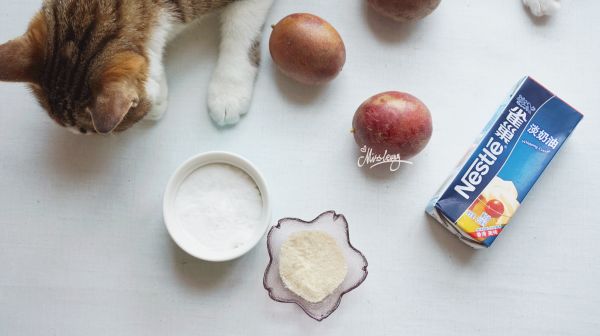 意式奶油布丁配百香果沙司