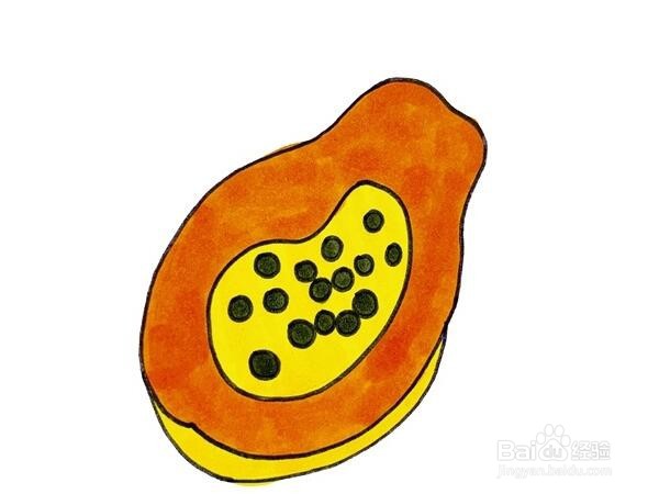 木瓜简笔画怎么画?