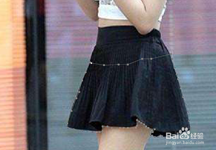 PS如何将美女的短裙变长裙
