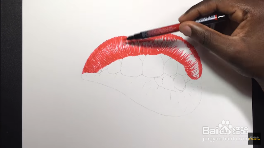 来画极具艺术气息的性感咬唇手绘教程