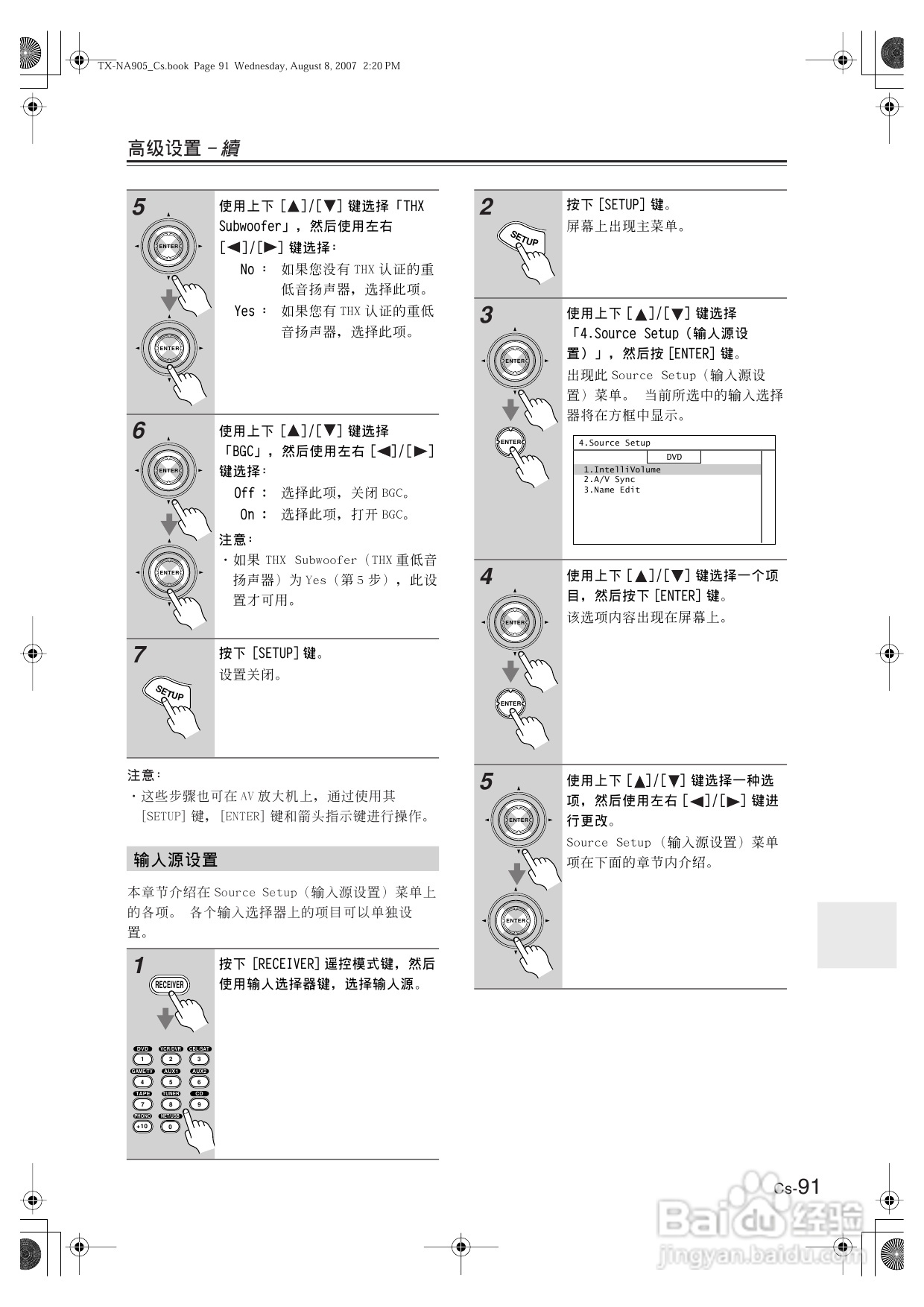 安桥AV放大机TX-NR905型使用说明书:[5]