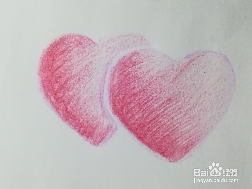 怎么画心连心彩铅画