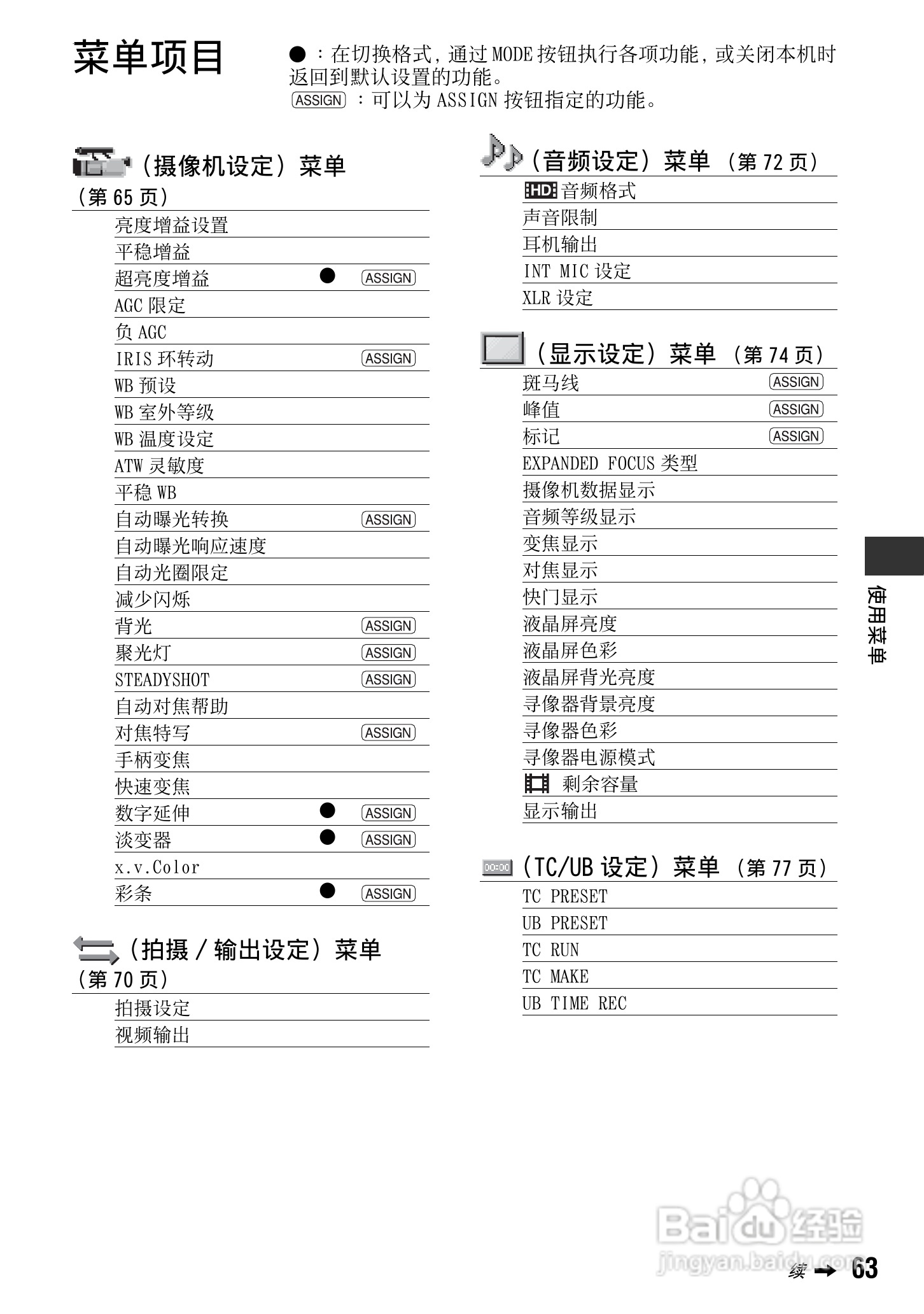 索尼HXR-NX5C数码摄像机使用说明书:[7]