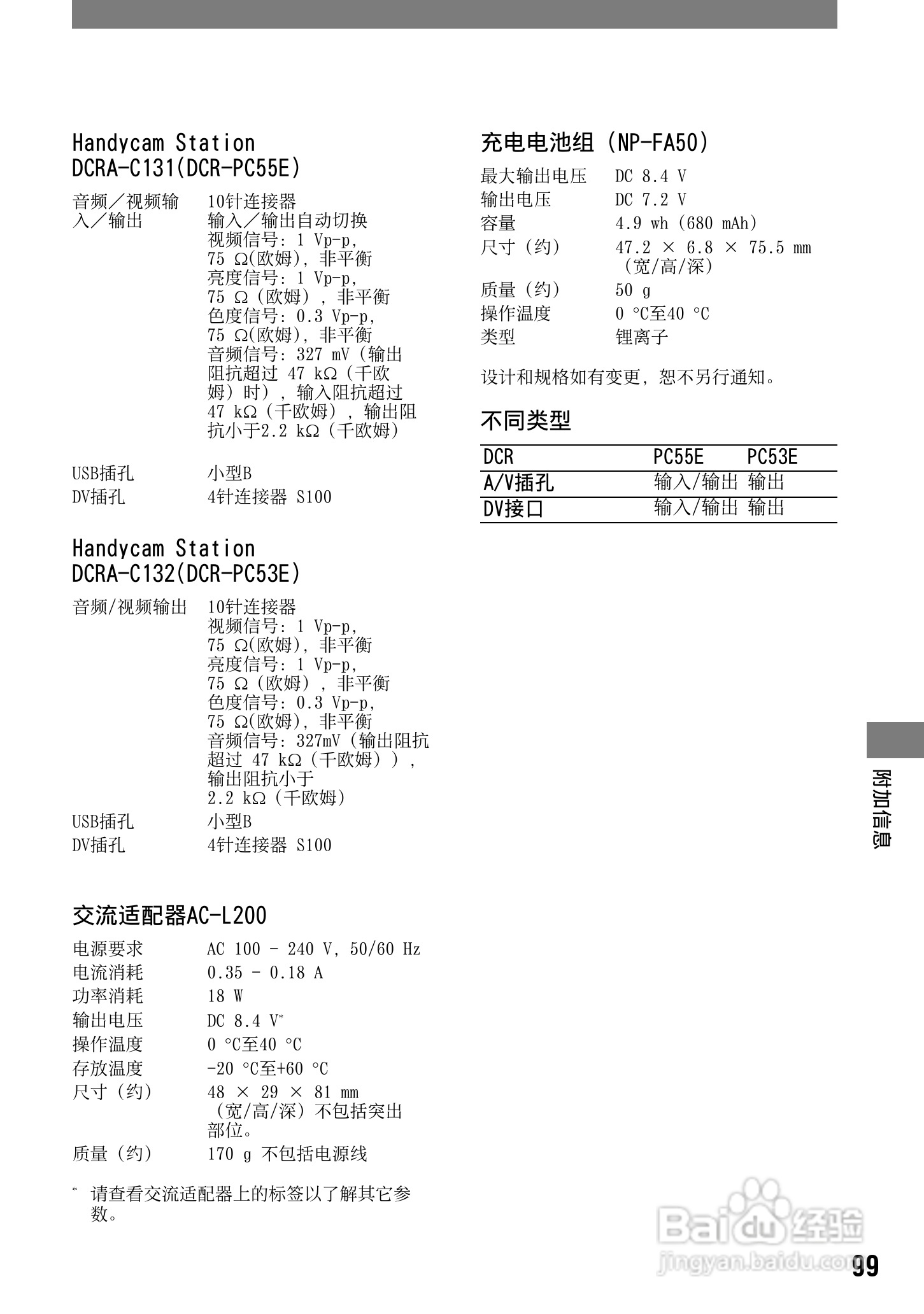 索尼DCR-PC53E数码摄像机使用说明书:[10]