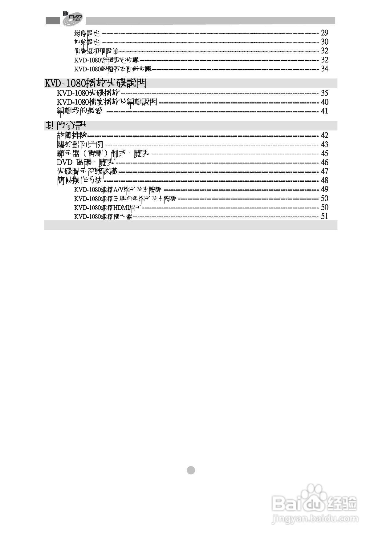 歌林KVD-1080型数位影音光碟机说明书:[1]