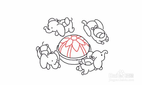 飞象旋转木马怎么画