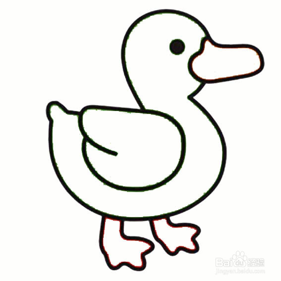 鸭子画法简化图片