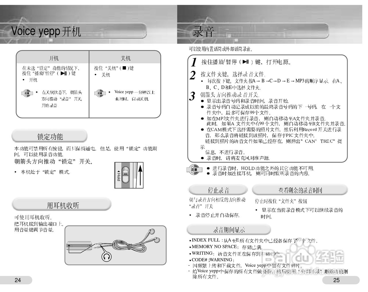 三星VY-H700录音笔使用说明书:[2]