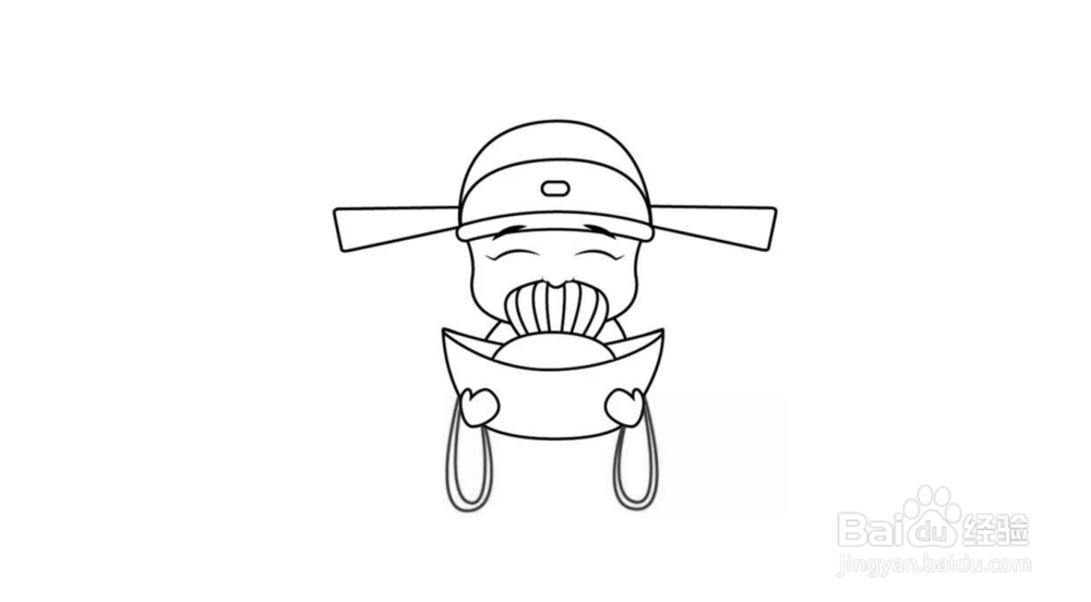 财神简笔画怎么画？