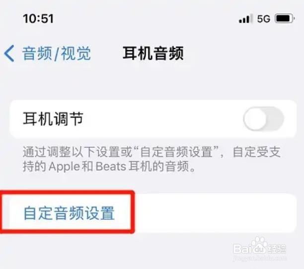 苹果手机音频设置在哪自定义？