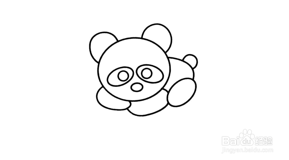 熊猫简笔画怎么画
