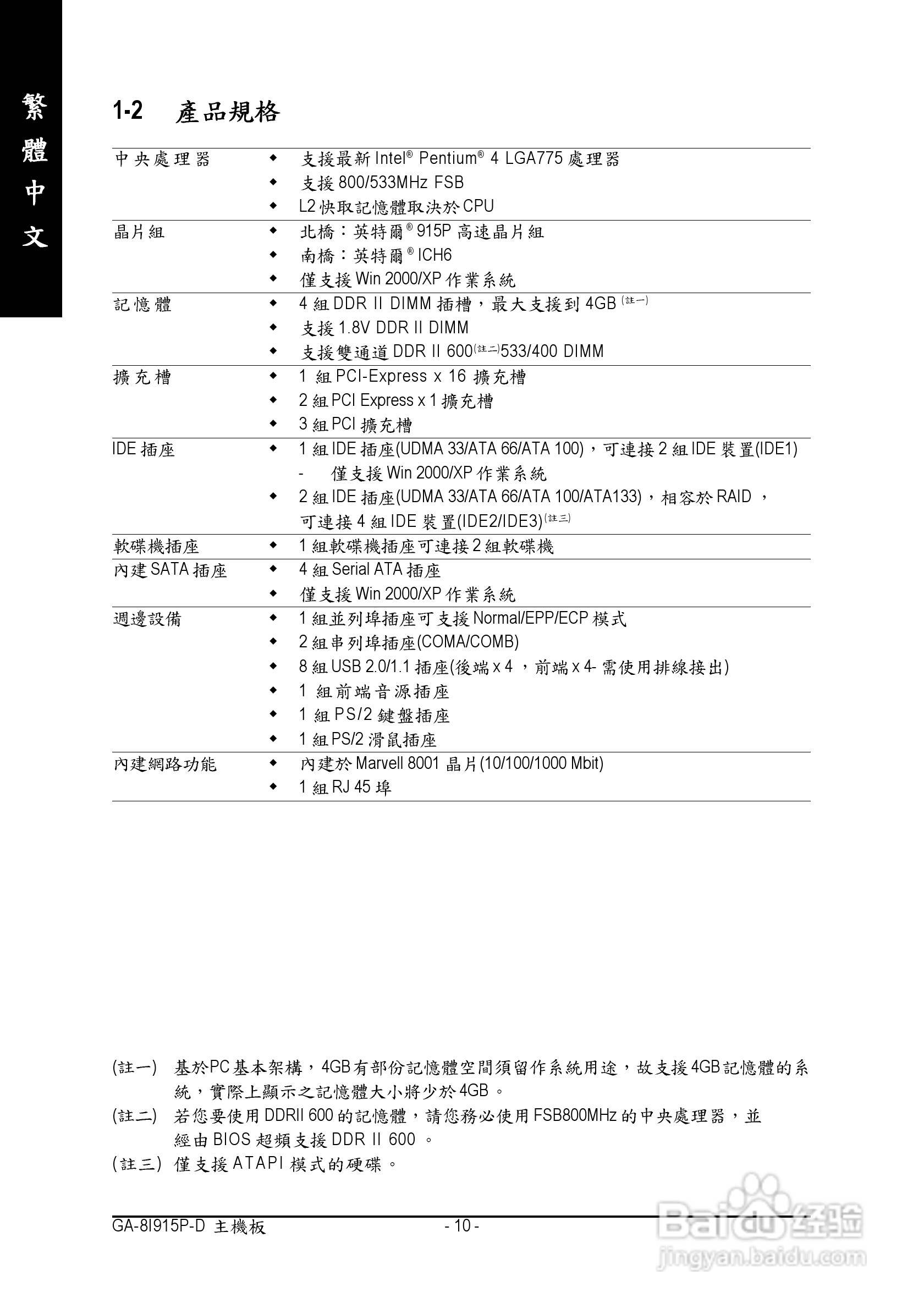 技嘉 GA-8I915P-D主板说明书:[1]
