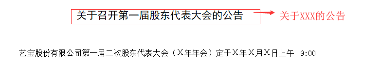 行政公文之公告的格式