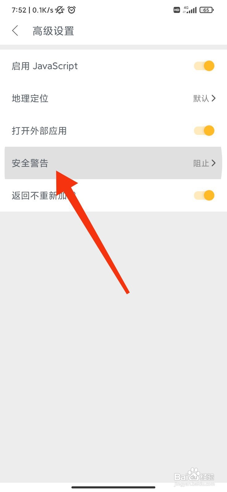 Pure浏览器如何开启安全警告?