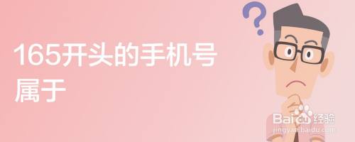 165开头的手机号属于