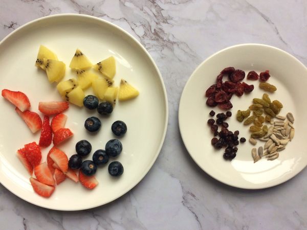 水果燕麦牛奶#10分钟早餐大挑战#