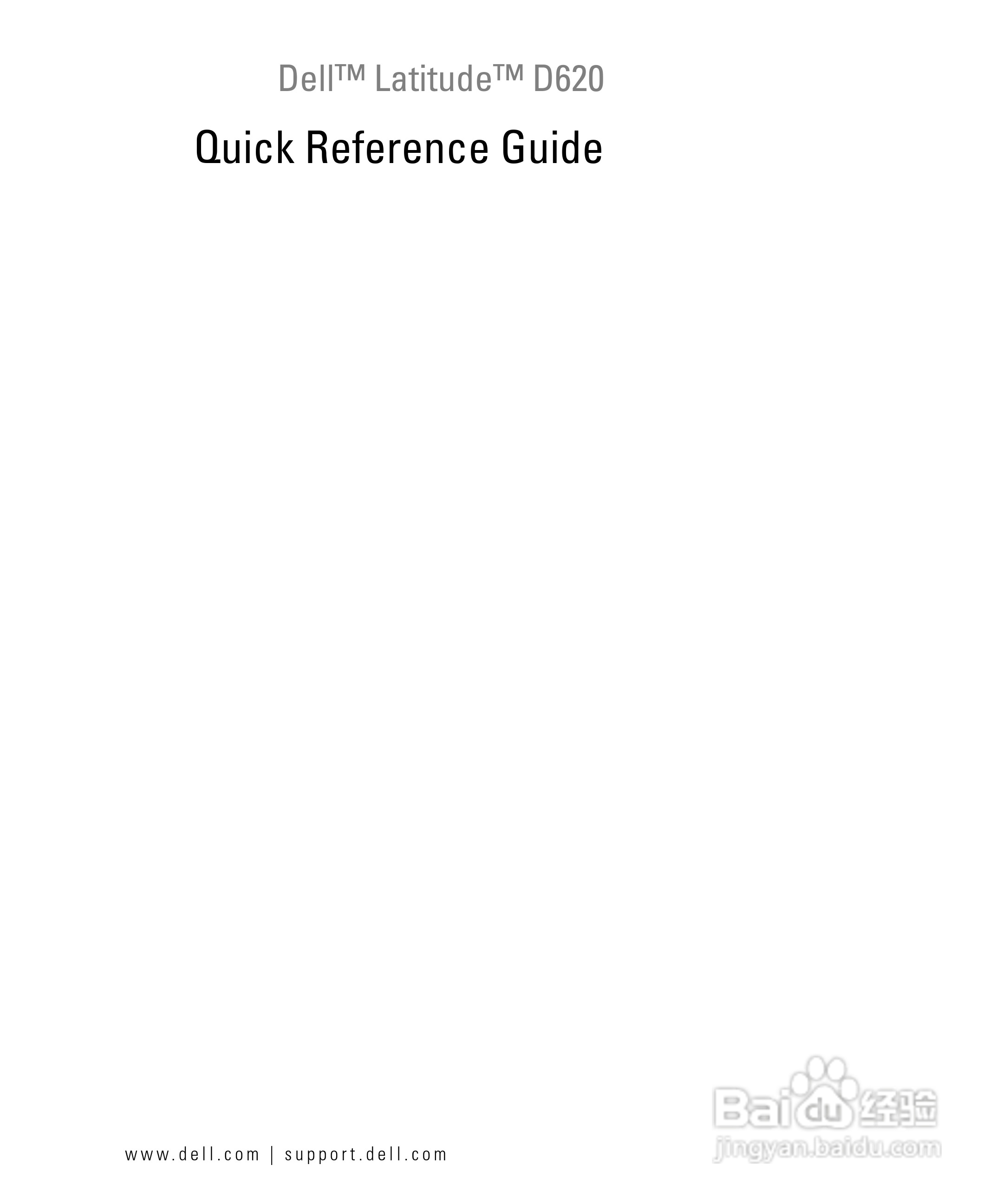 DELL Latitude D620笔记本使用说明书:[1]