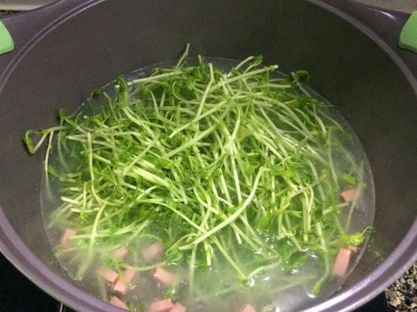 皮蛋火腿上汤豆苗