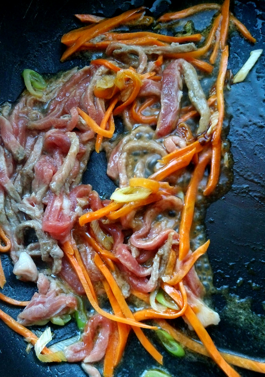 蚝油杏鲍菇炒肉丝