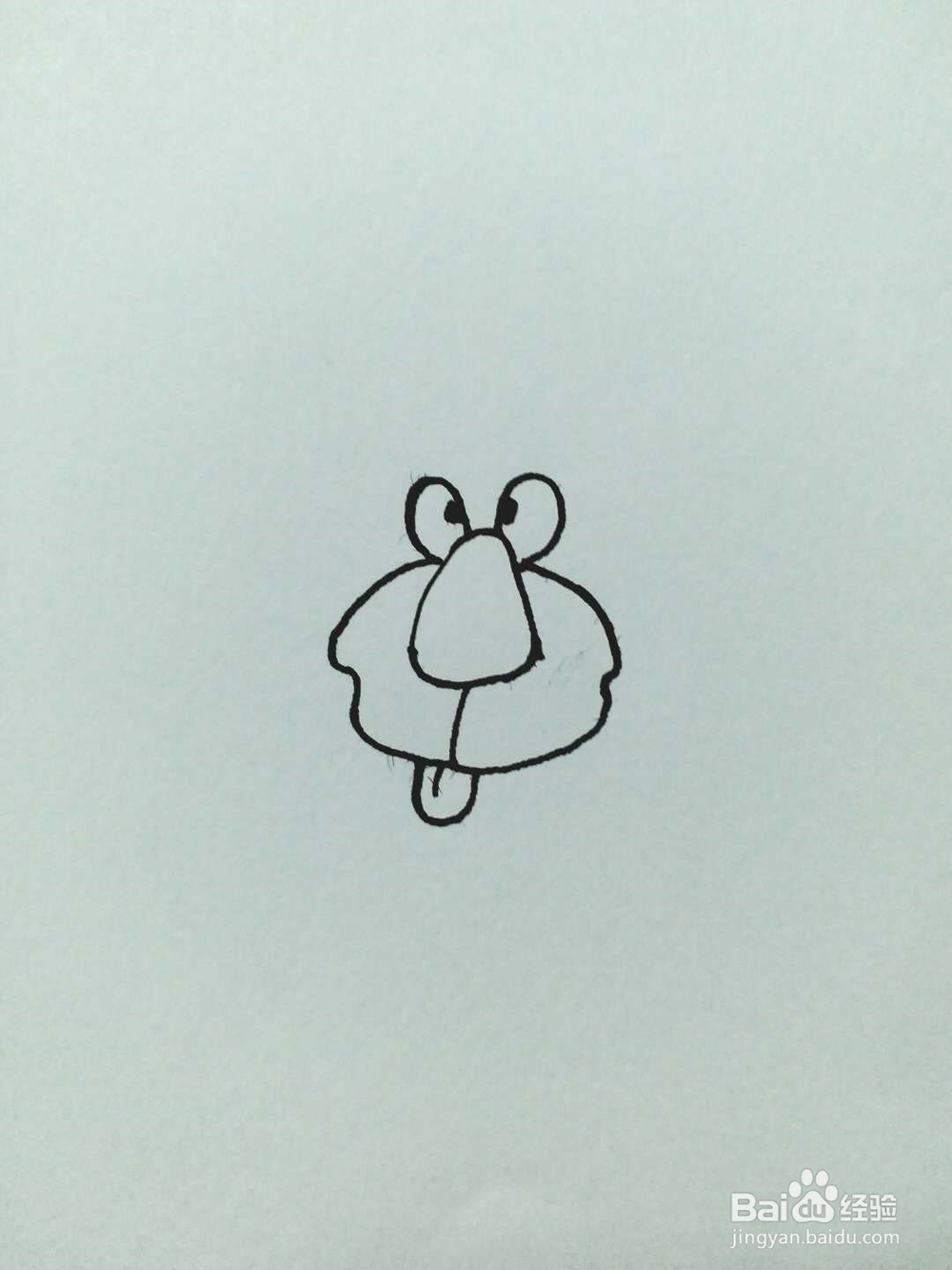 狮子的简笔画法1