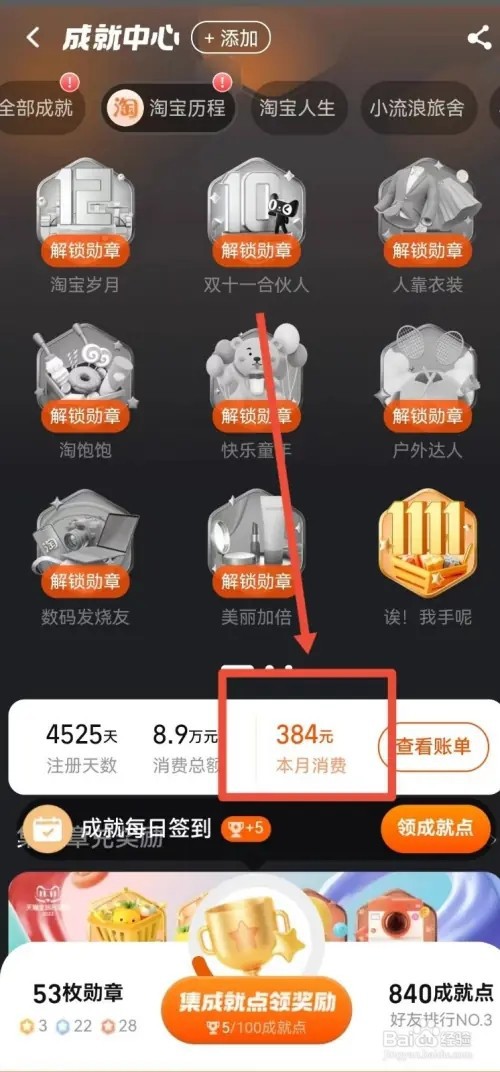 淘宝的月账单如何查询