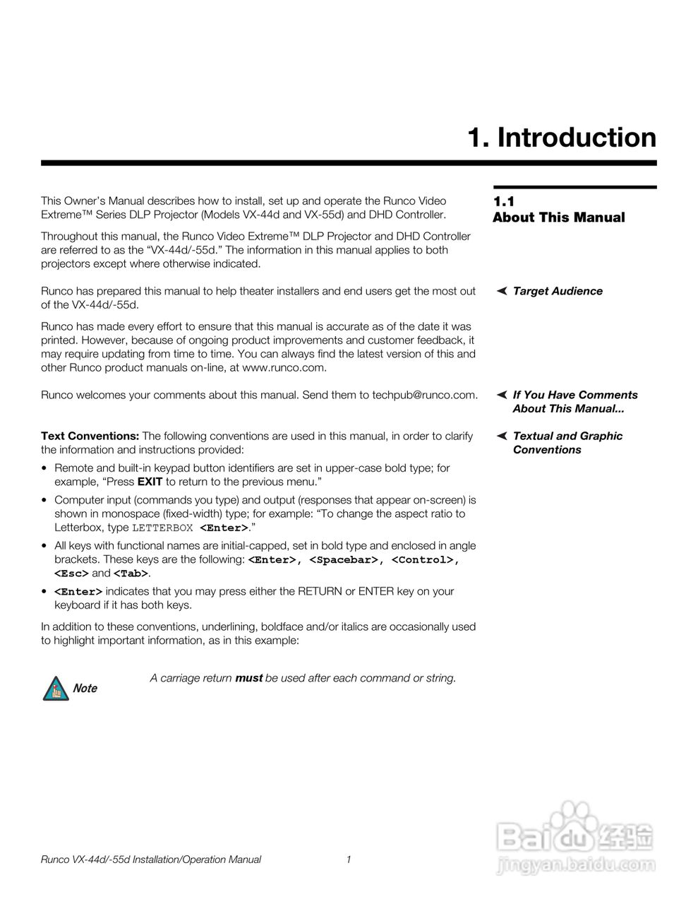 Runco VX-55d投影机使用说明书:[2]