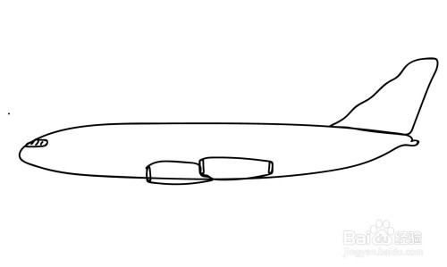 如何畫民航客機的簡筆畫