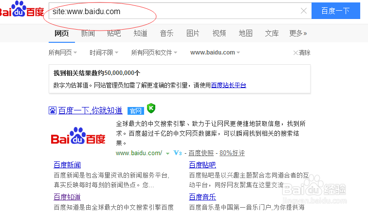 搜索引擎site指令和domain指令的应用