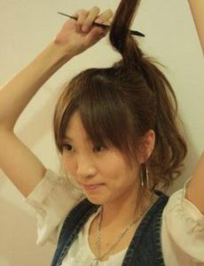 盘丸子头的方法图解