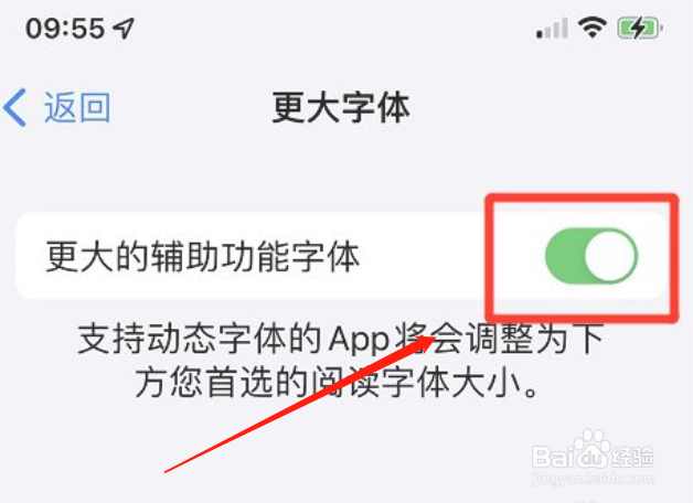 苹果手机如何开启更大的辅助功能字体