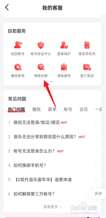 网易云音乐网络诊断在哪里看?