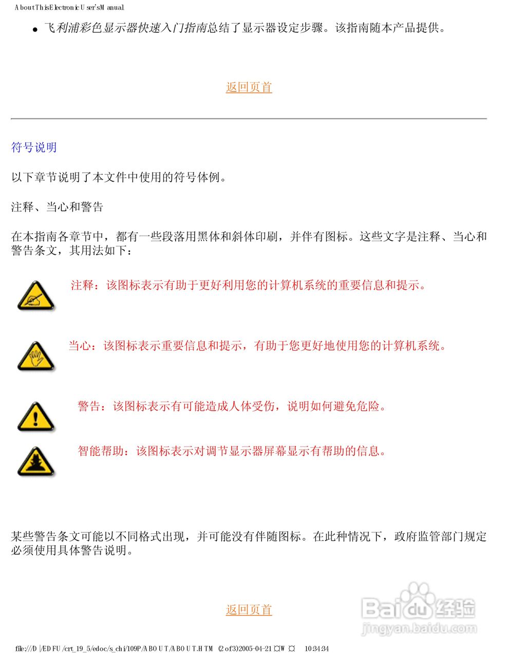 飞利浦109P40/29显示器使用说明书:[1]