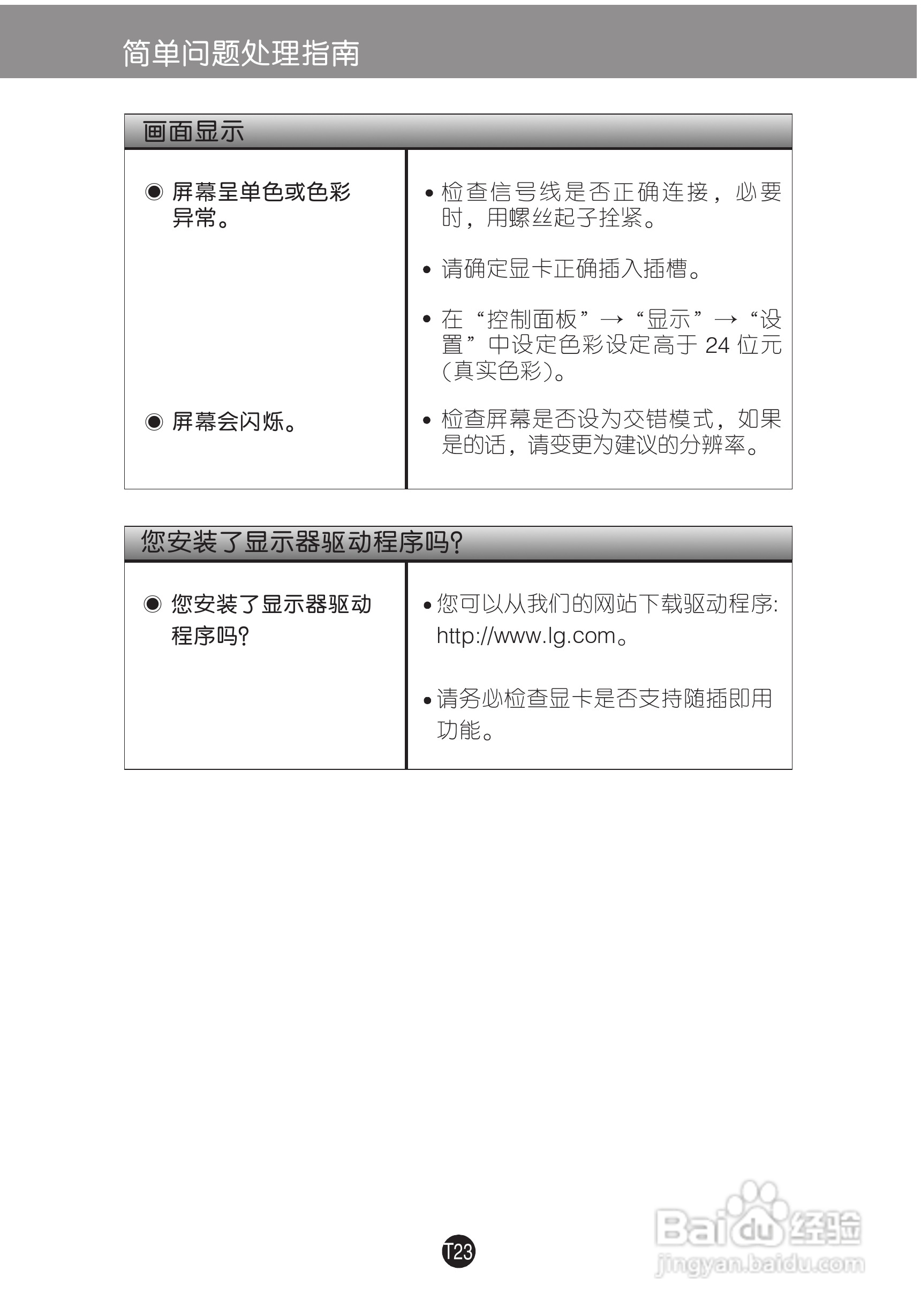 LG D2341P液晶显示器使用说明书:[3]