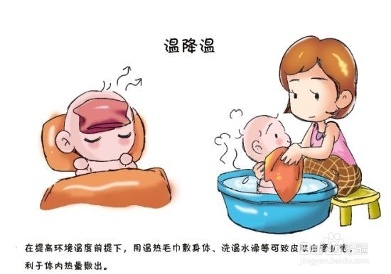 宝宝高烧不退可以温水擦身