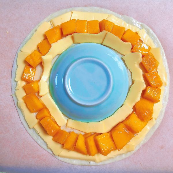 芒果手抓饼披萨