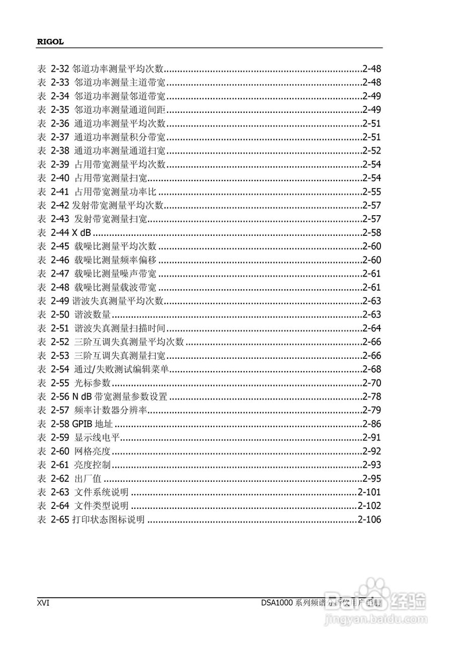 普源DSA1000系列频谱分析仪说明书:[2]