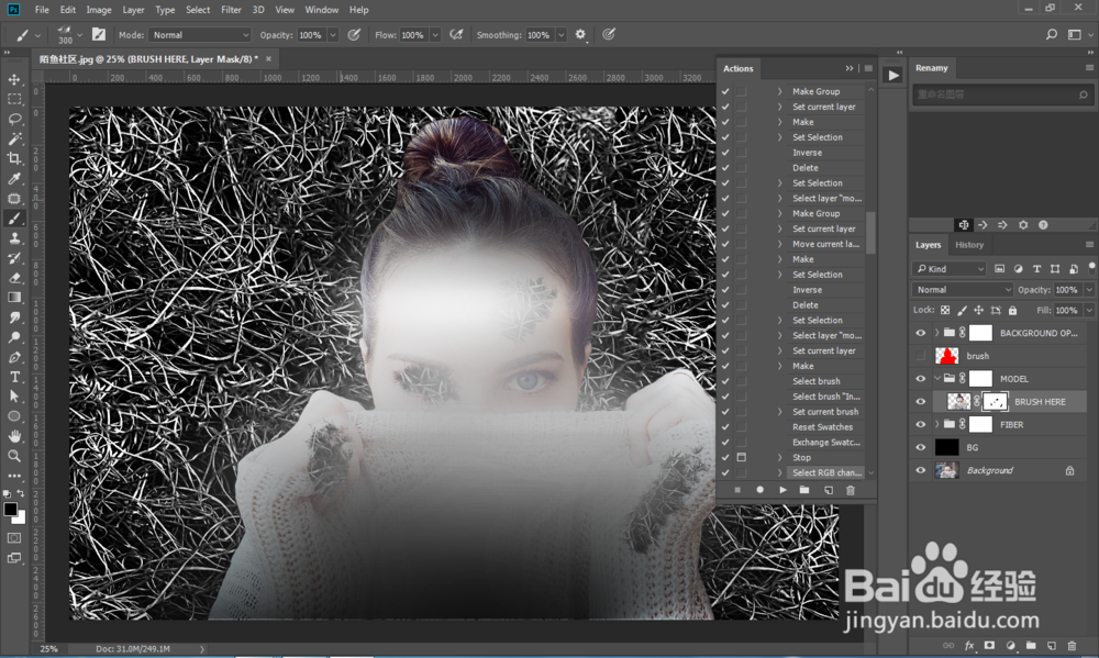 PS一键合成阴森恐怖血腥吸血鬼人像效果