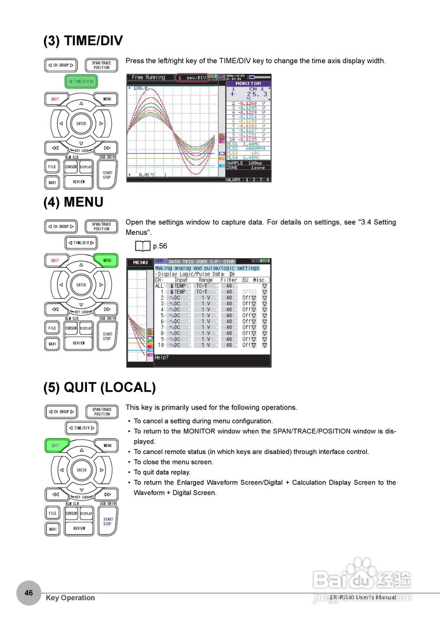 OMRON ZR-RX40多功能记录器说明书:[5]
