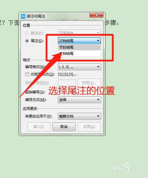 WPS中怎么添加尾注呢