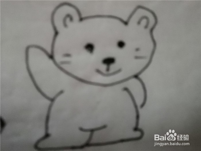 怎么样用简笔画画画小小熊