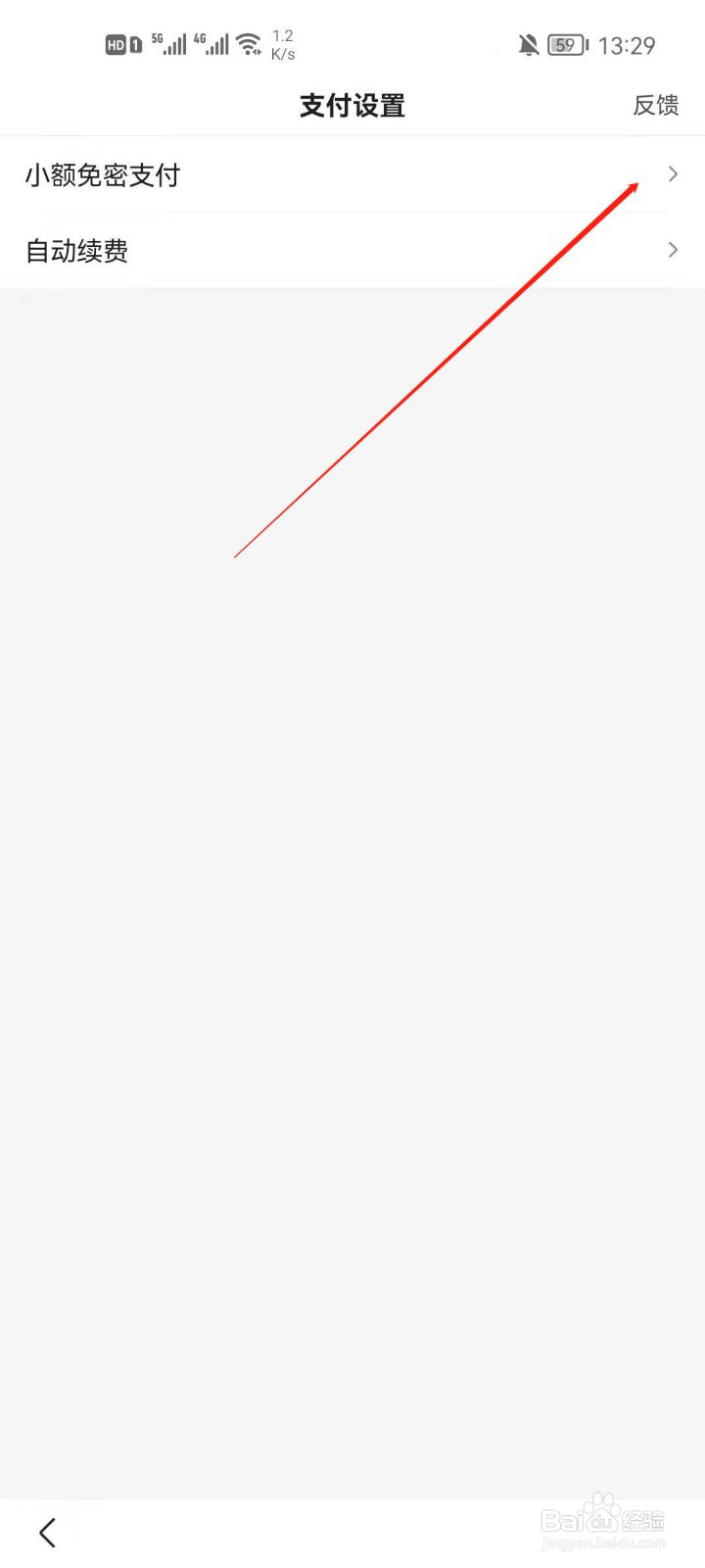 百度app怎么开启小额免密支付